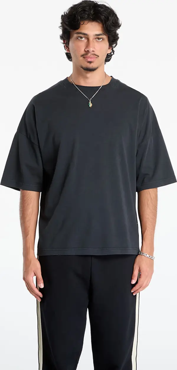 Palm Angels Majice Palm Angels Curved Logo Loose Collar Tee Vintage Black/ Black XXL