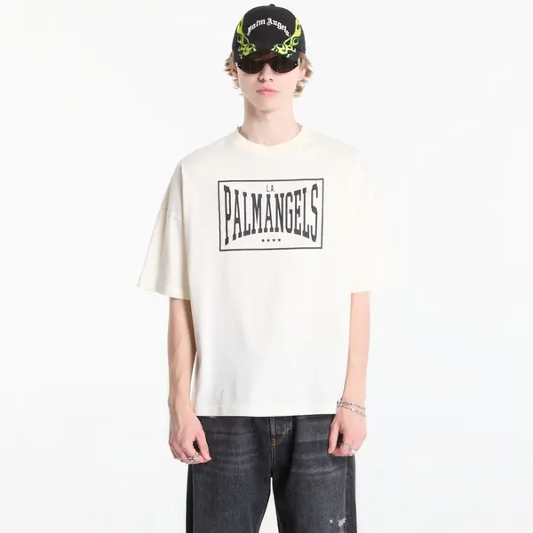 Palm Angels Majice Palm Angels Vintage Box Logo Loose Tee Off White/ Black L