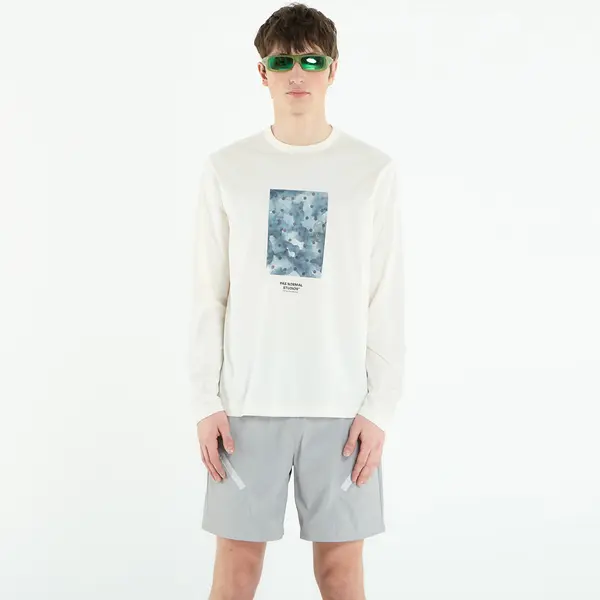 Pas Normal Studios Majice Pas Normal Studios Off-Race Cotton Tech Graphic Long Sleeve T-Shirt Off White XL