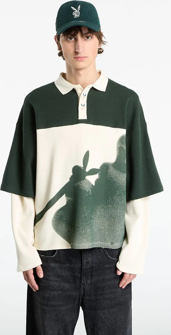FTSHP Majice Playboy x FTSHP Double Sleeve Polo UNISEX Green XXL