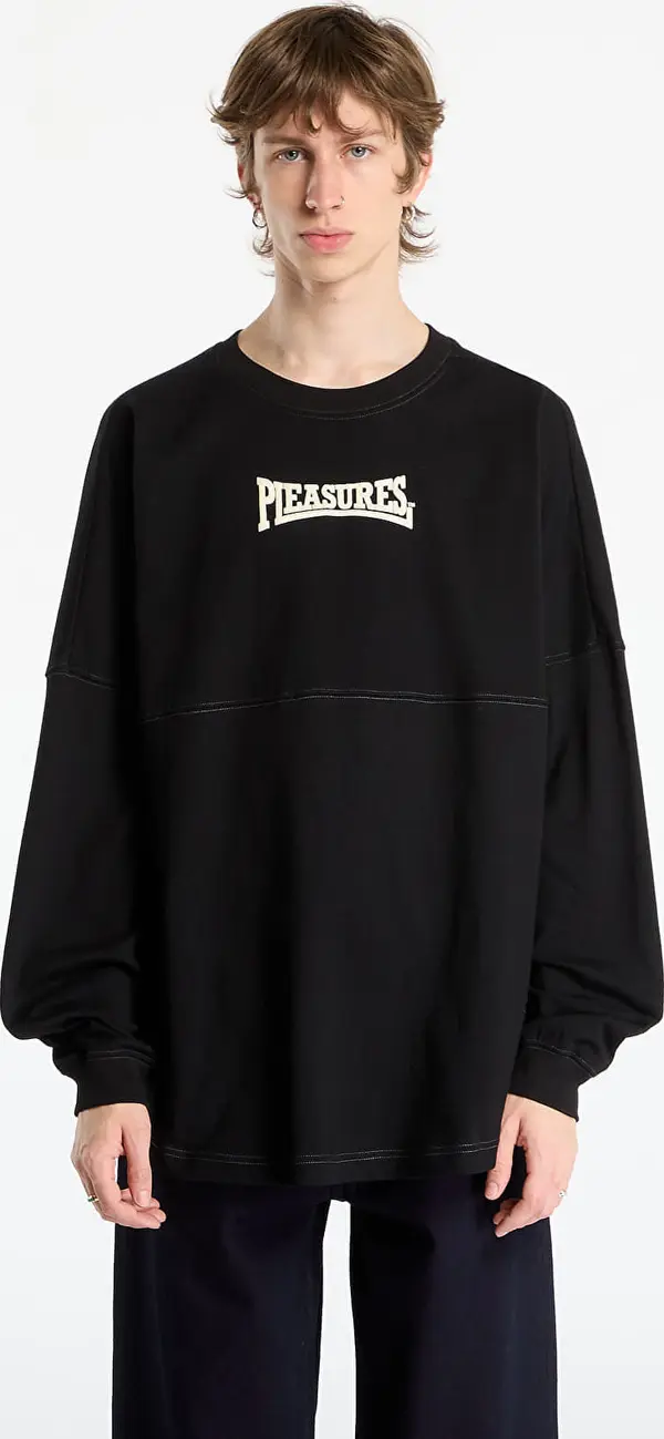 PLEASURES Majice PLEASURES Bulldog Heavyweight Long Sleeve Black M