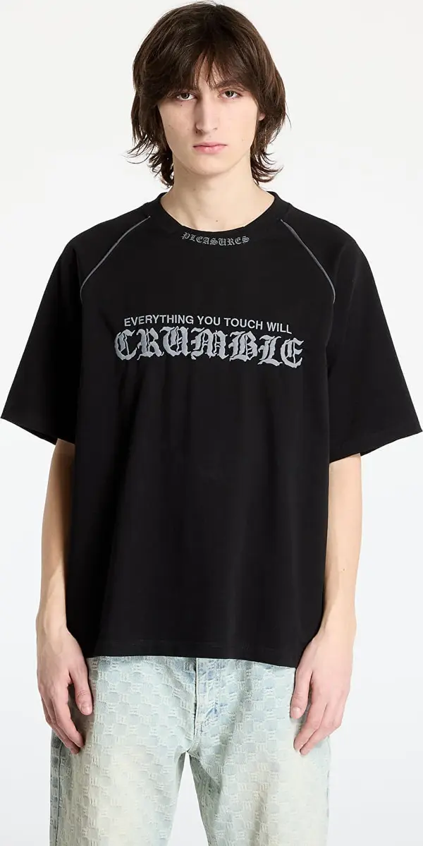 PLEASURES Majice PLEASURES Crumble Heavyweight Raglan Black L