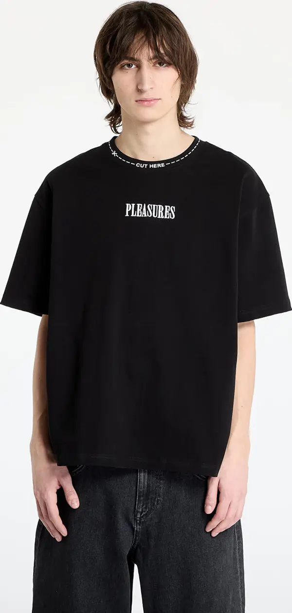 PLEASURES Majice PLEASURES Cut Here Heavyweight T-Shirt Black S