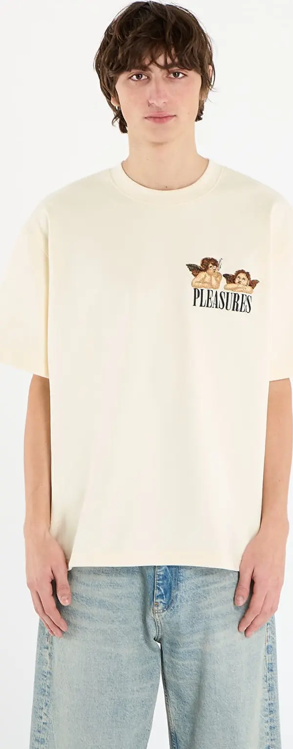 PLEASURES Majice PLEASURES Dynamic Short Sleeve Crewneck Ecru XL