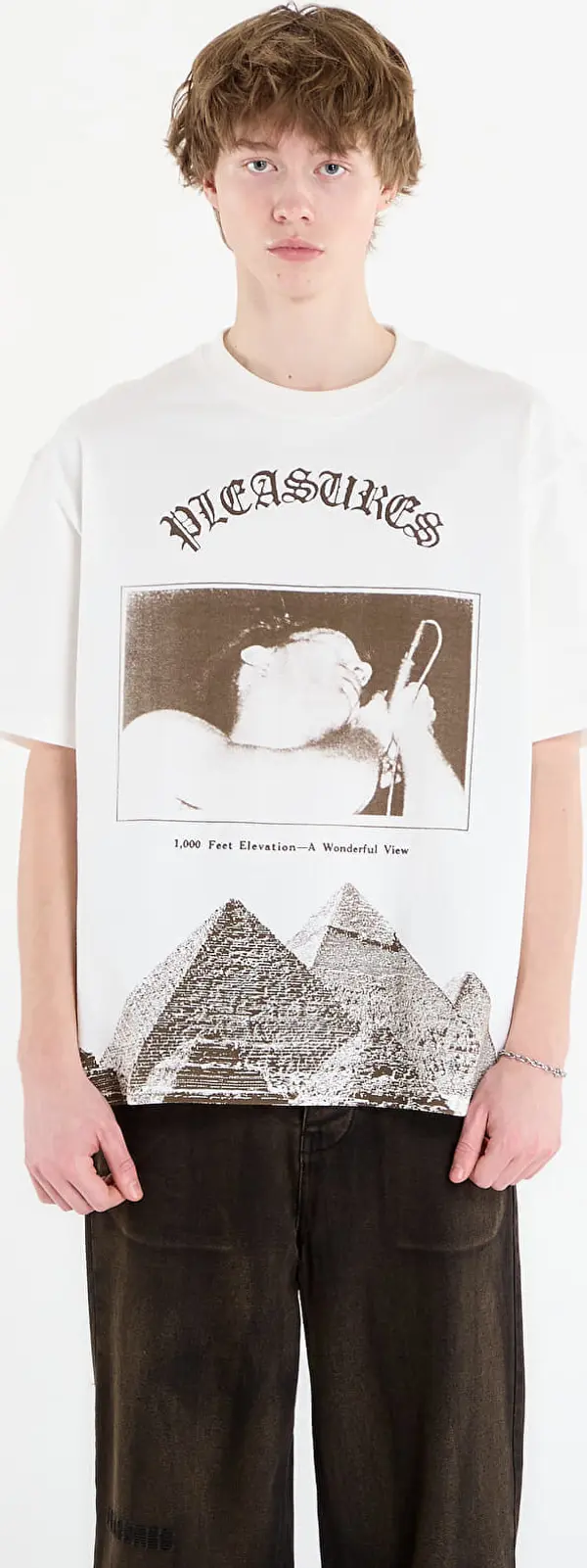 PLEASURES Majice PLEASURES Elevation Heavyweight Shirt White M