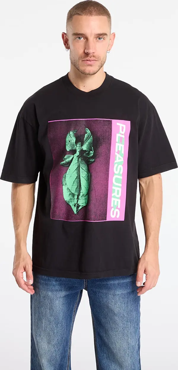 PLEASURES Majice PLEASURES Leaf T-Shirt Black L