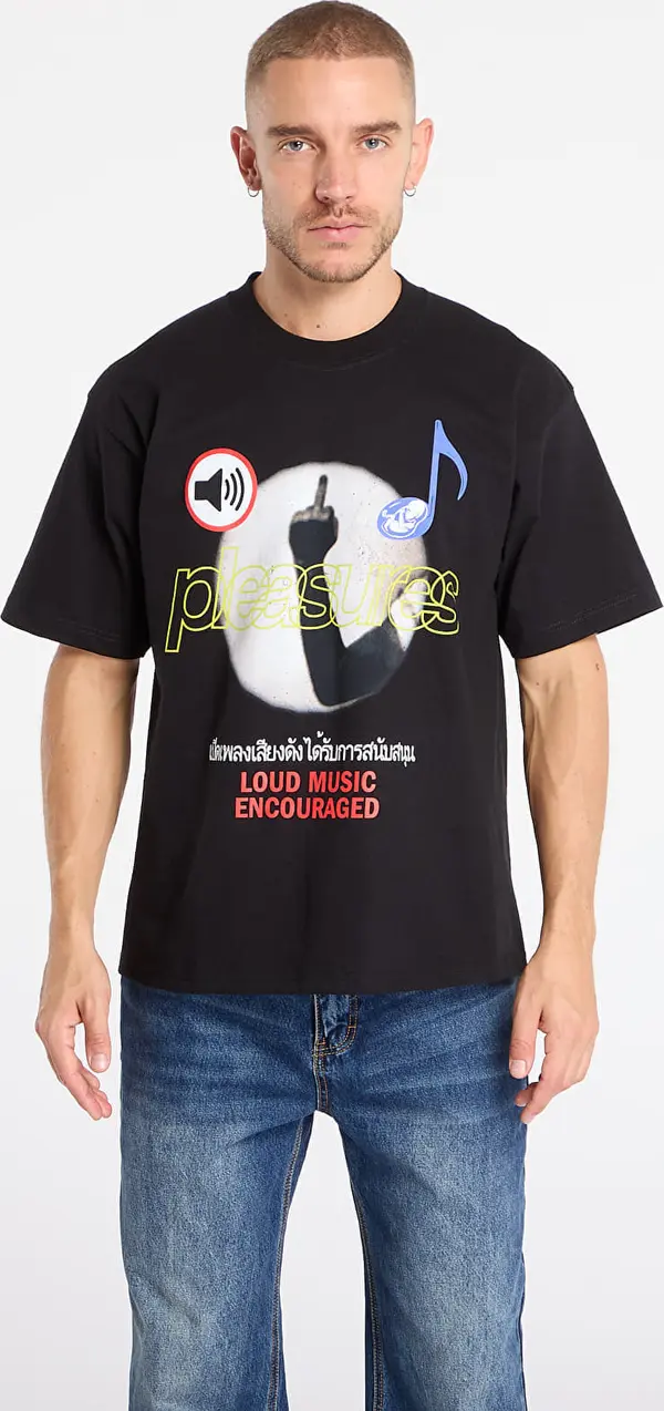 PLEASURES Majice PLEASURES Loud Music T-Shirt Black L