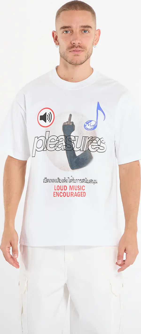 PLEASURES Majice PLEASURES Loud Music T-Shirt White S