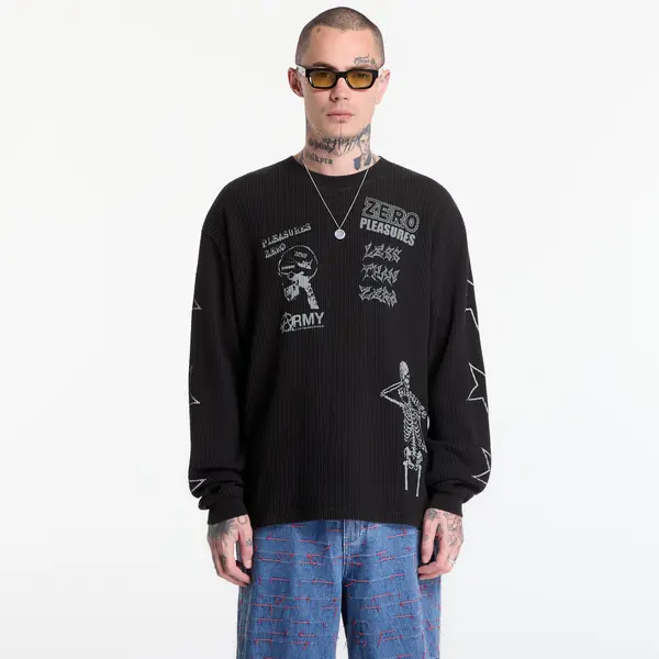 PLEASURES Majice PLEASURES Misled Thermal Long Sleeve Black S