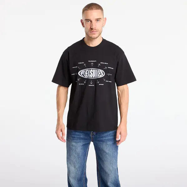 PLEASURES Majice PLEASURES Overview Logo T-Shirt Black M