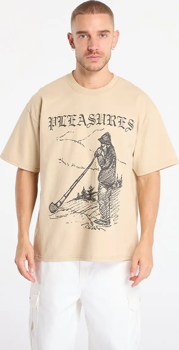 PLEASURES Majice PLEASURES Pipe T-Shirt Sand S
