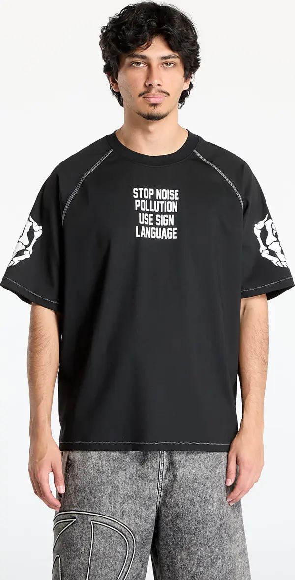 PLEASURES Majice PLEASURES Pollution Boxy Raglan Black S