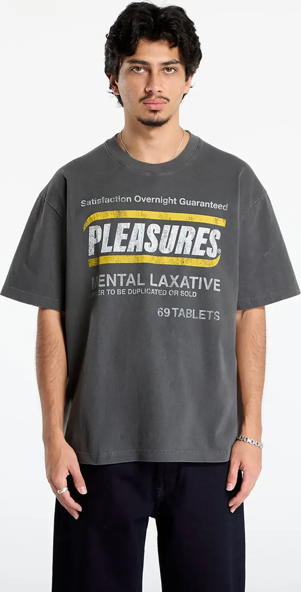 PLEASURES Majice PLEASURES Relief Heavyweight Shirt Faded Black S