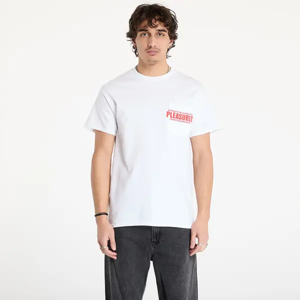 PLEASURES Majice PLEASURES Staff Pocket T-Shirt White M