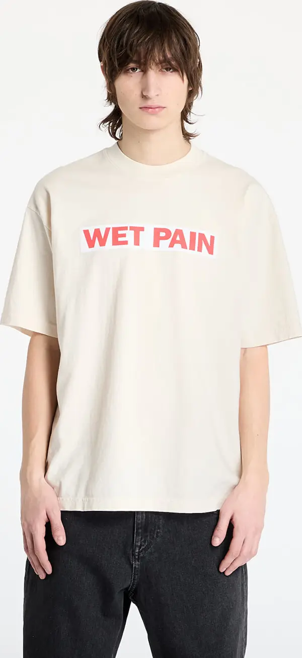 PLEASURES Majice PLEASURES Wet Pain T-Shirt Cream M