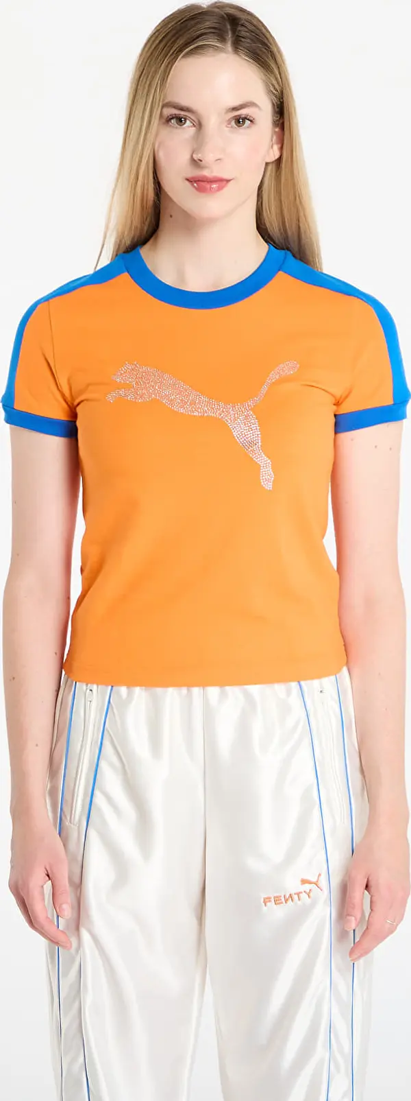 Puma Majice Puma x FENTY T7 Slim Tee Rickie Orange XS