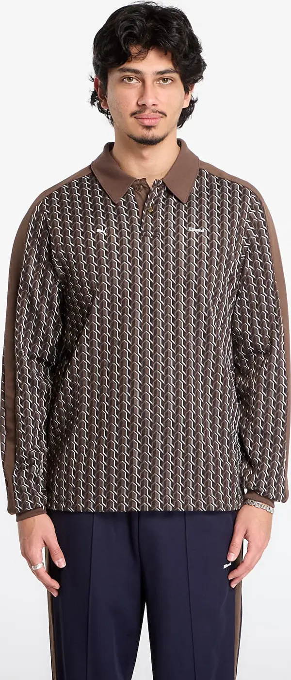 Puma Majice Puma x JJJJOUND T7 Longsleeve Polo Chocolate M