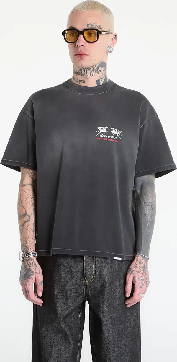 REPRESENT Majice REPRESENT 24 Hour Service T-Shirt UNISEX Stained Black M