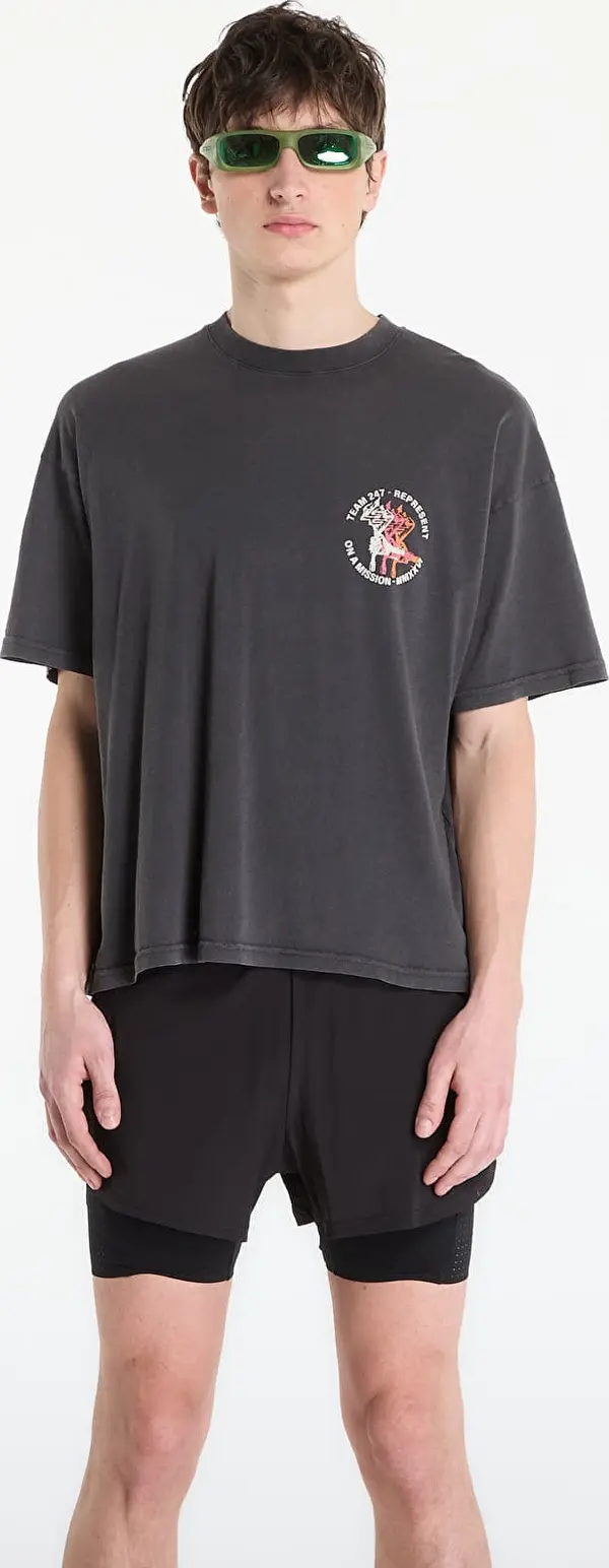 REPRESENT Majice REPRESENT 247 Torch Crop Tee UNISEX Washed Black XL