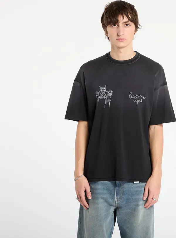 REPRESENT Majice REPRESENT Hand Drawn Thoroughbred Dogs T-Shirt Aged Black XL