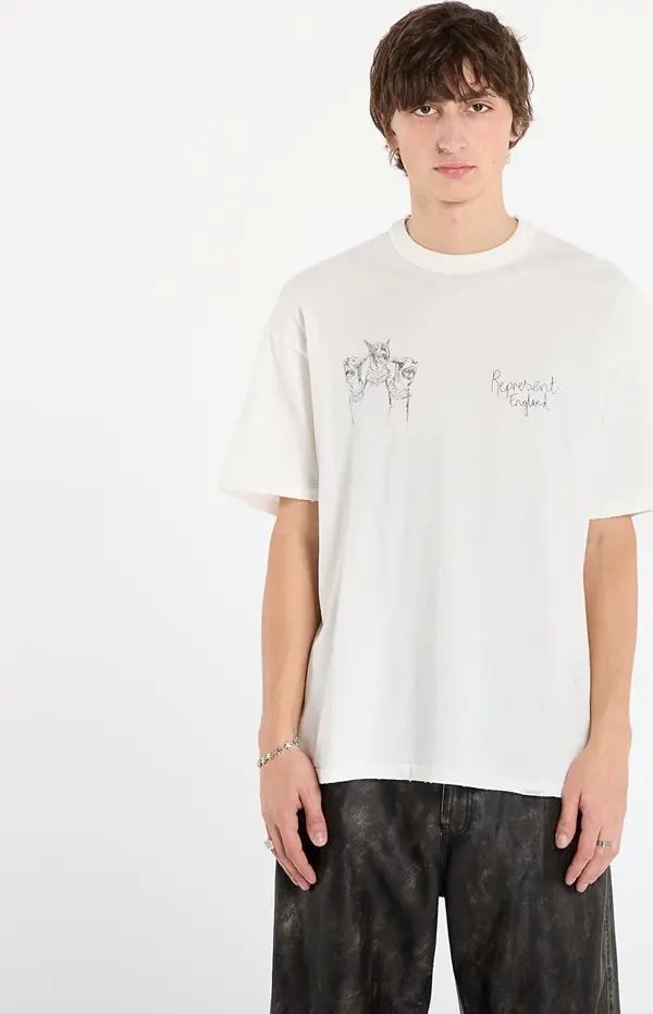 REPRESENT Majice REPRESENT Hand Drawn Thoroughbred Dogs T-Shirt Flat White L