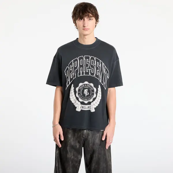 REPRESENT Majice REPRESENT Legacy Crest T-Shirt Stained Black M