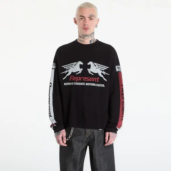 REPRESENT Majice REPRESENT Mesh Pegasus Long Sleeve T-Shirt UNISEX Jet Black M