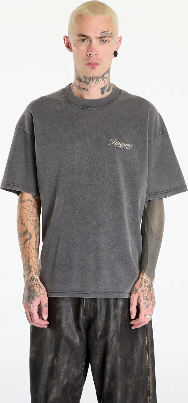 REPRESENT Majice REPRESENT Owners Club Script T-Shirt UNISEX Vintage Grey S