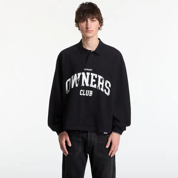 REPRESENT Majice REPRESENT Owners Rugby Top UNISEX Jet Black XL