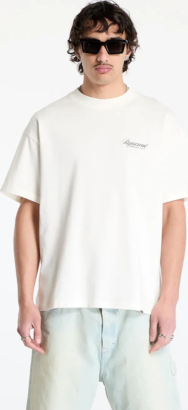 REPRESENT Majice REPRESENT Represent Owners Club Script T-Shirt Flat White XXL