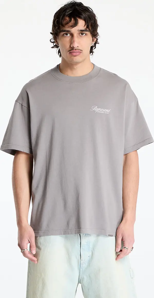 REPRESENT Majice REPRESENT Represent Owners Club Script T-Shirt Slate XL