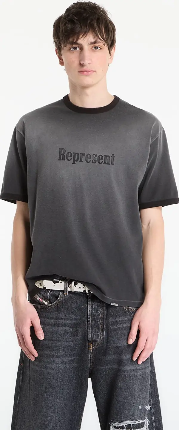 REPRESENT Majice REPRESENT Ringer T-Shirt UNISEX Stained Black XL
