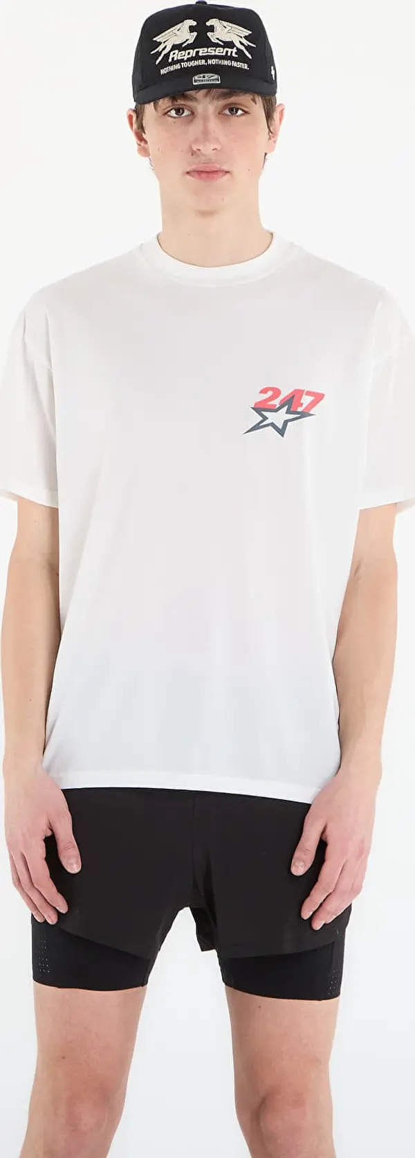 REPRESENT Majice REPRESENT Team 247 Star Print Oversized Tshirt UNISEX Flat White S