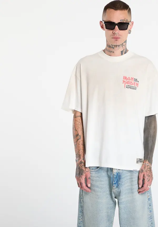 REPRESENT Majice REPRESENT x Iron Maiden Anniversary T-Shirt Washed Ecru L