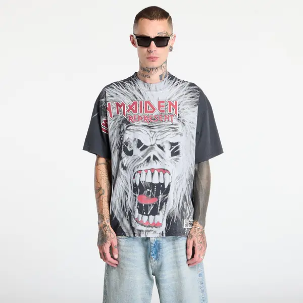 REPRESENT Majice REPRESENT x Iron Maiden British Metal T-Shirt Stained Black L