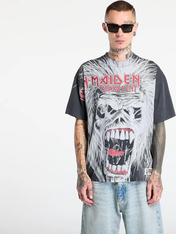 REPRESENT Majice REPRESENT x Iron Maiden British Metal T-Shirt Stained Black S