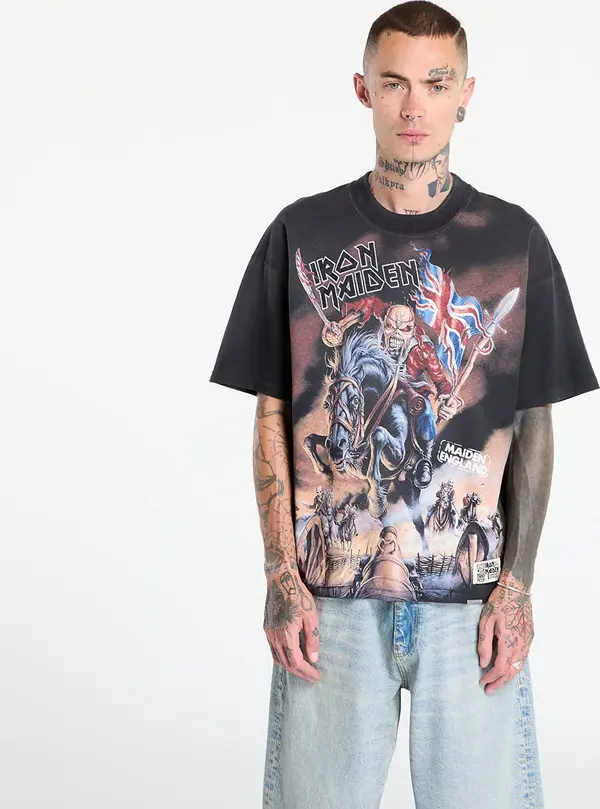 REPRESENT Majice REPRESENT x Iron Maiden Steed T-Shirt Stained Black S