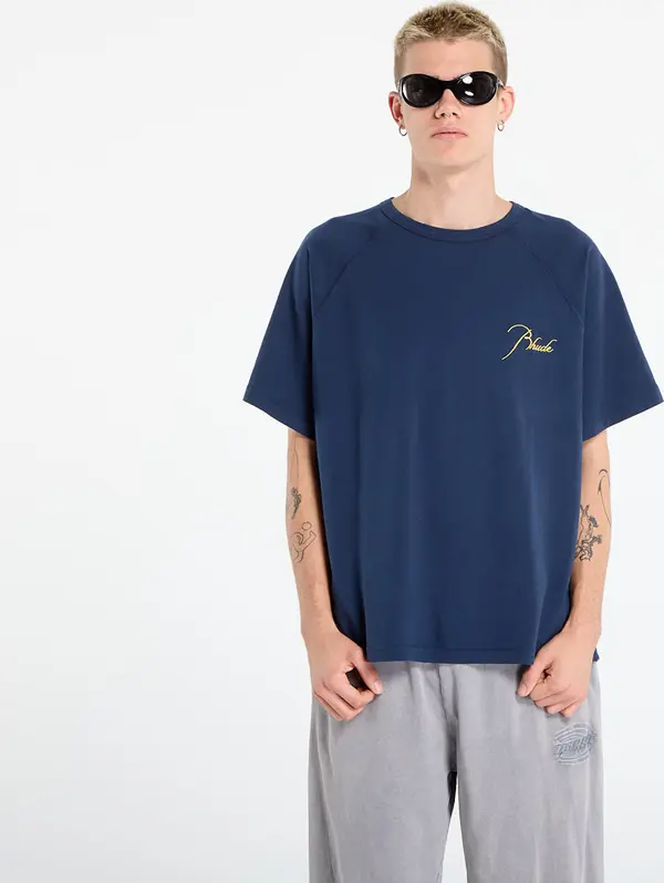 Rhude Majice Rhude Classique Raglan Tee Navy/ Yellow XL