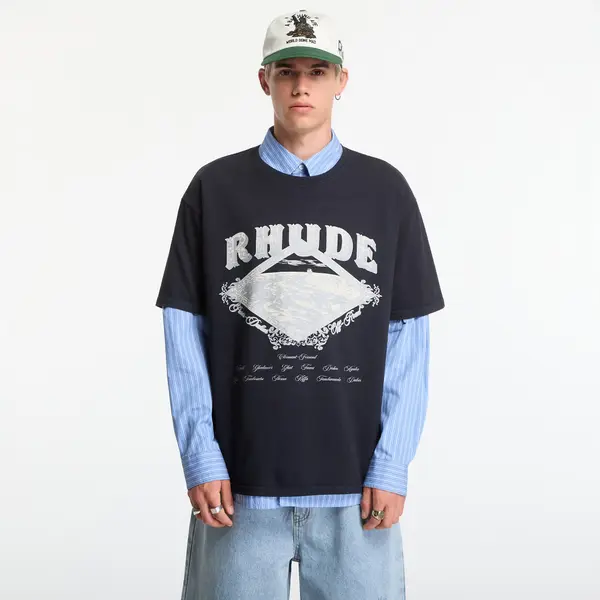 Rhude Majice Rhude Dakar Convoy Tee Vintage Black/ Silver L