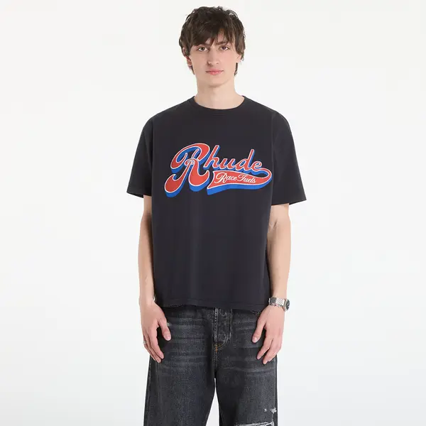 Rhude Majice Rhude Pit Stop Tee Vintage Black/ Red/ Blue XL