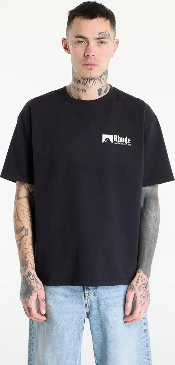 Rhude Majice Rhude Ramatuelle Intl Racing Tee Vintage Black/ White/ Yellow XXL