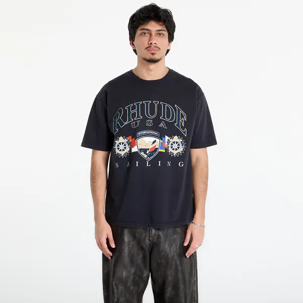 Rhude Majice Rhude Usa Sailing Icon Tee Vintage Black/ White L