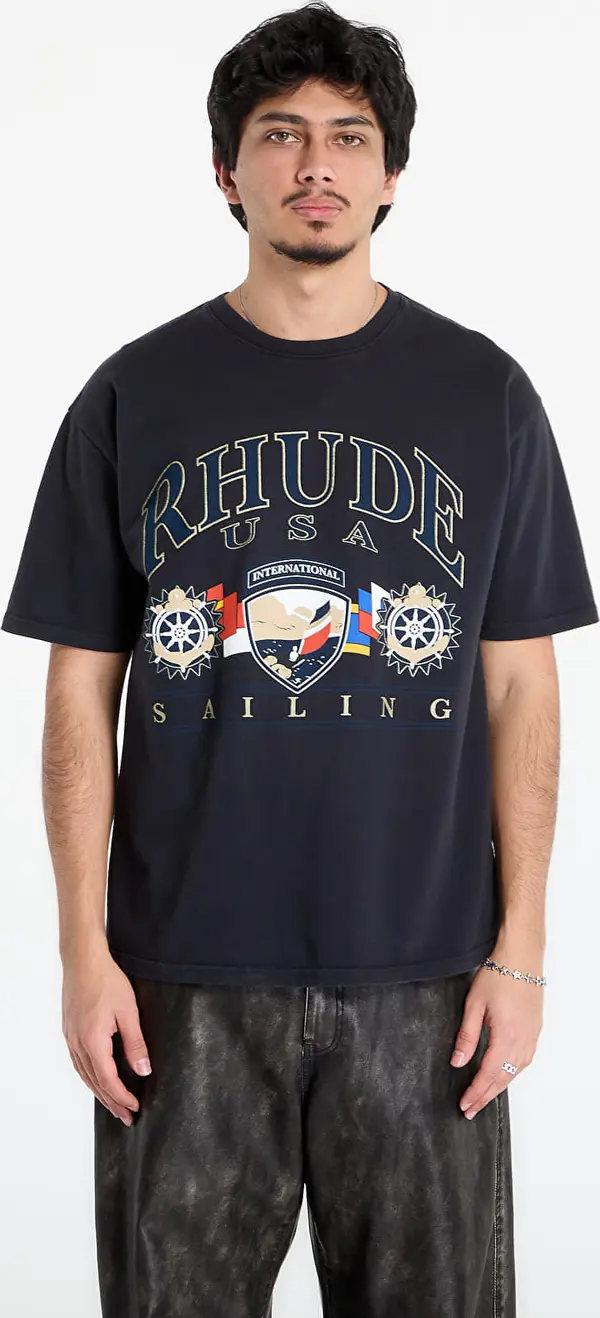 Rhude Majice Rhude Usa Sailing Icon Tee Vintage Black/ White S