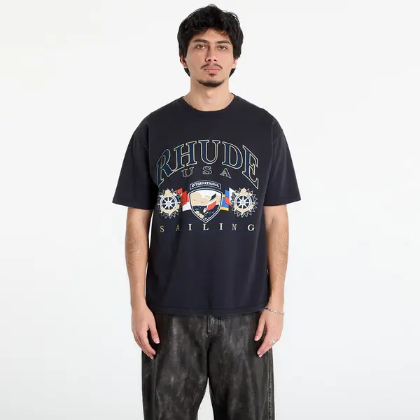 Rhude Majice Rhude Usa Sailing Icon Tee Vintage Black/ White S