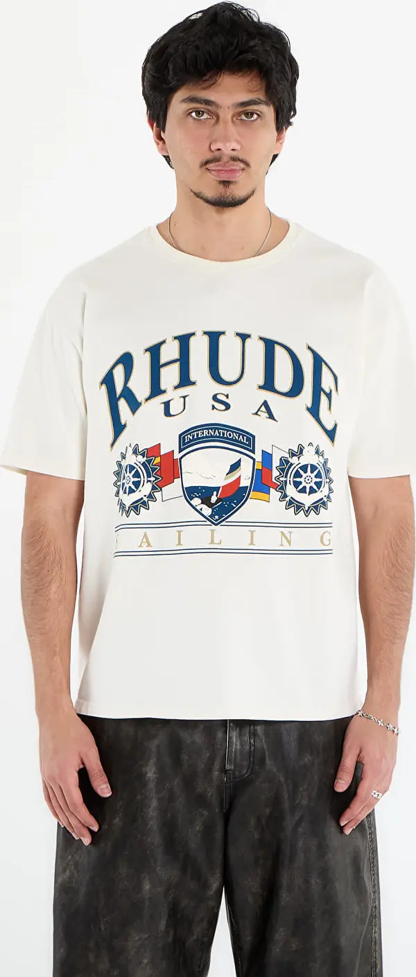 Rhude Majice Rhude Usa Sailing Icon Tee Vintage White/ Black XXL