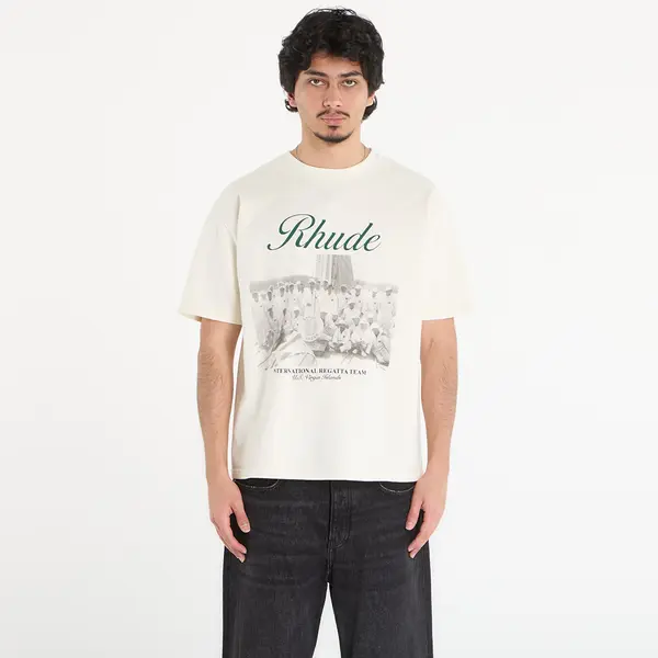 Rhude Majice Rhude Virgin Islands Script Tee Vintage White/ Black/ Green XXL