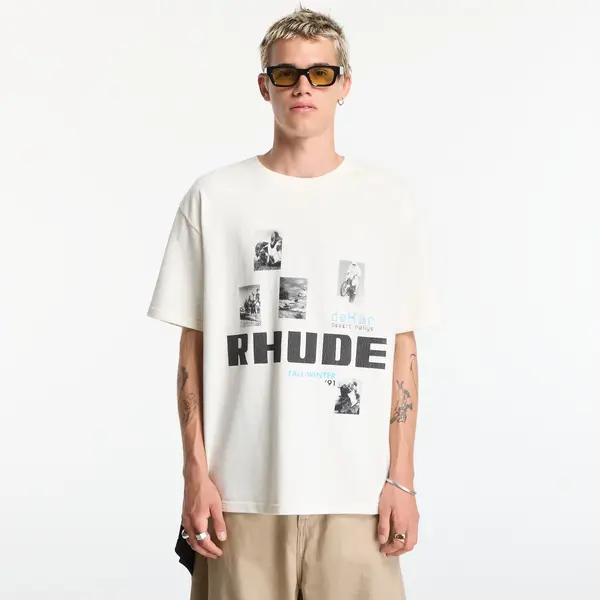Rhude Majice Rhude Winter 91 Rallye Tee Vintage White/ Black/ Blue M