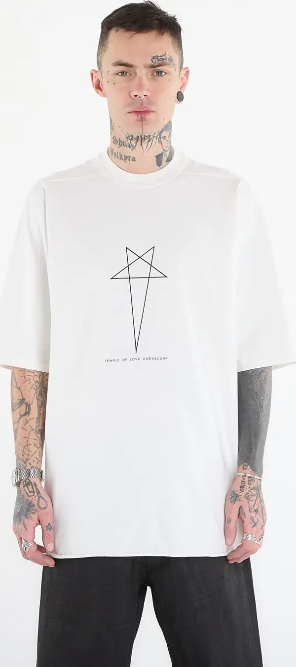 Rick Owens DRKSHDW Majice Rick Owens DRKSHDW Jumbo Ss T-Shirt Milk/ Black M