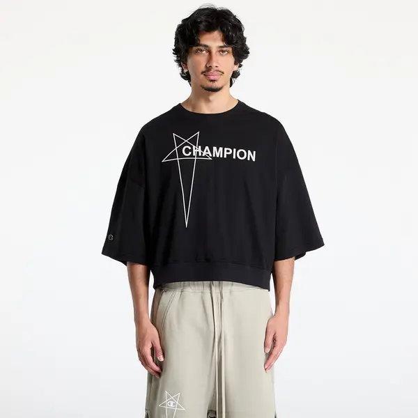 Rick Owens DRKSHDW Majice Rick Owens DRKSHDW x Champion Tommy Cropped Tee Black XXL