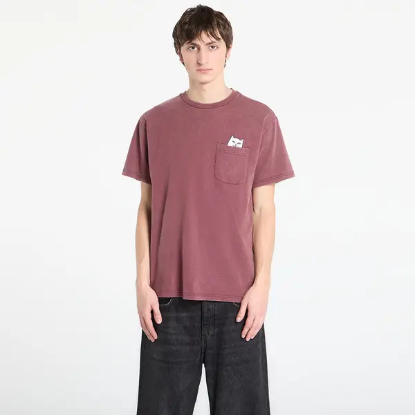 RIPNDIP Majice RIPNDIP Lord Nermal Pocket Tee Burgundy Vintage Wash M